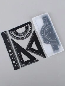 1 Set de Reglas de Aluminio - Negro - Ver 4