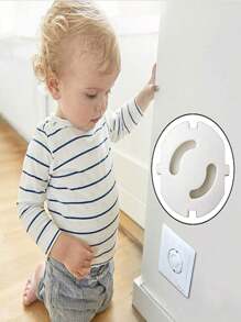 TWO DADS 20 Ổ cắm an toàn cho trẻ em màu trắng kiểu Châu Âu Vỏ bảo vệ ổ cắm không có lỗ Ngăn ngừa điện giật Bảo vệ an toàn cho gia đình Chất liệu ABS Thích hợp cho ổ cắm ít sử dụng Quà tặng trang trí gia đình Tiệc mừng em bé - trắng - Xem 6