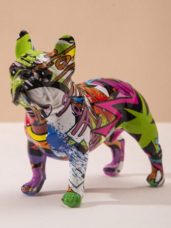 1pc colorful creative modern home decor dog statue, Modern And Minimalist simple style resin statue gift