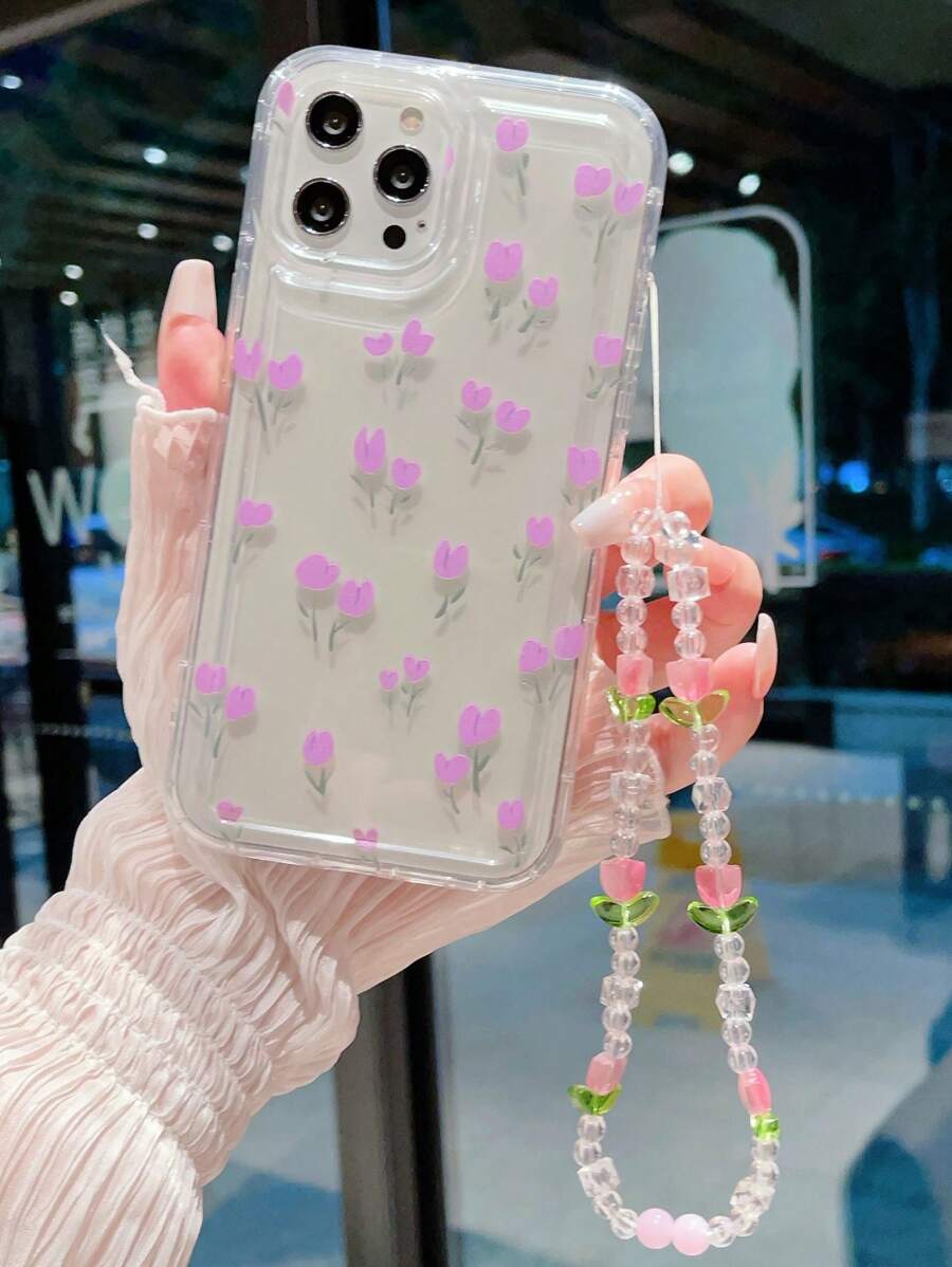 一款帶掛繩的氣囊氣壓帝皇蘭防摔手機殼，適用於 iPhone 15 Pro Max