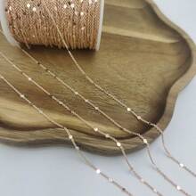 DIY首飾類1.5mm閃閃發光美甲小鏈條,時尚配件懸掛鏈條適用於項鍊,手鍊,和其他首飾類使