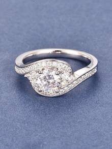 1pc Bridal Women's Wedding Ring - Silver - View 2