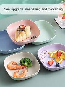 Plastic Small Dish, Household Trash Plate, Snack Plate, Fruit Plate - Blue and White - View 2