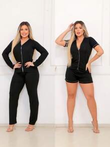 Women Pajama Sets - màu đen - Xem 1