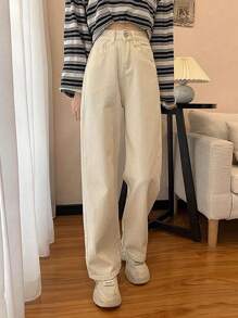 Women Jeans - Màu be - Xem 1