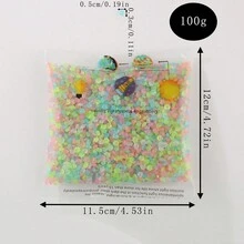 4000顆/100克磷光沙,供仙女花園、自製磷光裝飾、魚缸石材、螢光花瓶、家庭裝飾使用