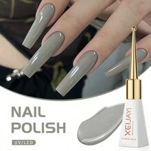 XEIJAYI 1pc Long-Lasting Grey Gel Nail Polish UV/LED Soak Off Gel Nail Polish For Nail Art DIY Salon Home Holiday Gift For Women - 灰色 - 查看 4