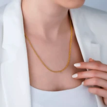 Romantika Joyas Cadena Torzal Oro 10K Kilates Italiano - 3mm 55cm - Ver 7