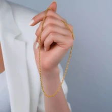 Romantika Joyas Cadena Torzal Oro 10K Kilates Italiano - 3mm 55cm - Ver 6