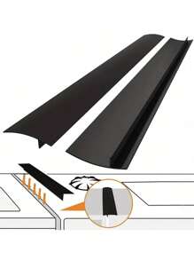 1入組可切割防臟印章適用於廚房檯面,矽膠縫隙條 - 黑色 - 查看 2