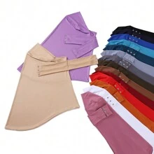 1 Peça Faixa de Cabeça Esportiva de Cor Sólida com Fivela, Acessórios de Abaya Casual de Natal de Outono e Inverno, Lenço Macio sob o Boné Casual, Véu Feminino