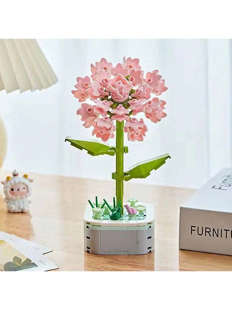 CYIOU Set De 2 Macetas De Flores Artificiales De Bloques De Construcción – Rosa Y Girasol, 684 Piezas En Total, Decoración DIY Para Hogar Y Oficina, Regalo Para Niños +7 Años