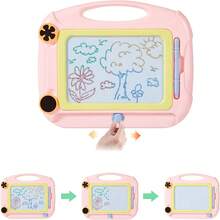 Matesy 1-3歲女孩玩具,兒童磁性塗鴉板,早期教育學習嬰兒玩具,多彩塗鴉板畫板,適用於男女孩,生日萬聖節聖誕節復活節禮物(綠色)