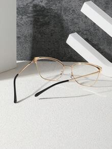 1 件女士时尚眼镜，学院风可爱装饰透明镜片眼镜