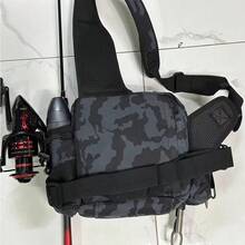 1pc New Design Grey Lure Bag, Multifunctional Shoulder Fishing Bag With Waterproof And Storage Function. Suitable For Outdoor Activities - Dark Grey - View 12