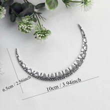 1 Miếng 3D Điêu khắc Hoa Mặt trăng Tóc Nĩa Tóc Gậy Đồ trang trí Đối với phụ nữ Cô gái Món quà độc đáo - Màu Bạc Cổ - Xem 3