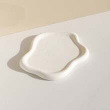 1pc Ins Style Jewelry Display Tray Asymmetrical Ceramic Decorative Tray Desktop Organizer Photography Prop
