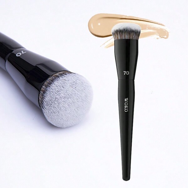1 Pieza Gran Cepillo De Base Con Cabezal Redondo, Cepillo De Maquillaje Profesional De Cabello Sintético Para Contornear,pinceles de maquillaje brochas para maquillaje cepillo maquillaje pincel maquillaje pinceles para maquillaje brochas maquillaje pinceles maquillaje cepillo maquillaje