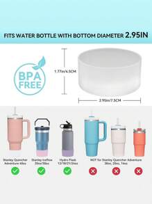 1個硅膠杯墊,適用於平底杯h2.0 30oz 40oz及iceflow 20oz 30oz (約850.5毫升)以及12-24oz (約340.4毫升) - 紫色 - 查看 3