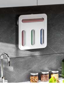 1個大密封收納盒用於袋子、食物、多用途、零痕跡、保鮮、收納盒 - 透灰白蓋 - 查看 2