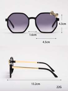 1 par de gafas de moda lindas para niños y niñas, adecuadas para uso al aire libre, fotografía callejera, fiestas y ocasiones de moda - Negro - Ver 6