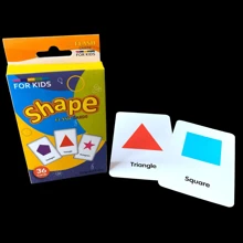 1盒36張快閃卡-形狀識別卡，學校、學生、文具、學習用品 - 彩色 - 查看 1