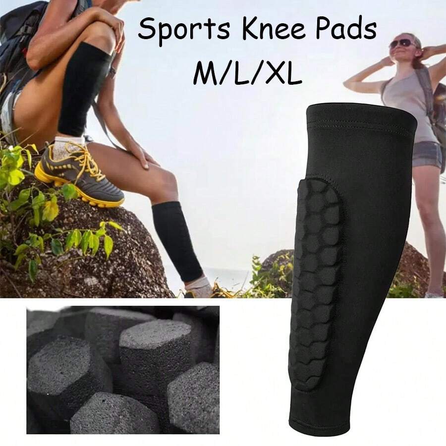 1件装 M/L/XL 足球夏季户外运动护腿足球护腿袜保护器防撞垫运动装备