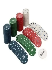 Juego De Mesa Divertido Set Fichas De 100 Fichas - Negro - Ver 2