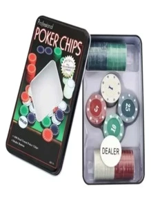 Juego De Mesa Divertido Set Fichas De 100 Fichas - Negro - Ver 3