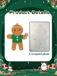 12pcs Christmas Gingerbread Man Hanging Decorations, Ornament