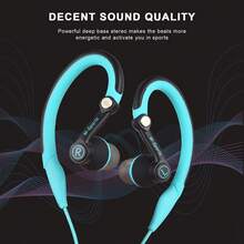 Puluz Mucro MB-232 Running In-Ear Sport Earhook Wired Stereo Headphones for Jogging Gym(Blue) - Blue - View 6