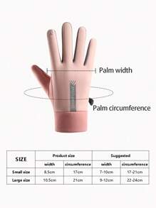 XIANG YU 1 Pair Winter Waterproof Windproof Anti-Slip Warm Touchscreen Gloves With Thermal Lined, For Motorcycle Riding In Cold Snowy Weather () - Dusty Pink - View 8