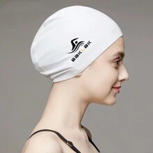 1 件成人防水泳帽，XL 码，适合所有人，不拉扯，男女通用，柔软，舒适，轻便，专业 PU 材料，用于室内/室外游泳池，黑色，海滩必需品，海滩配件，泳池浮板 - 白色 - 查看 1