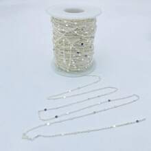 DIY首飾類1.5mm閃閃發光美甲小鏈條,時尚配件懸掛鏈條適用於項鍊,手鍊,和其他首飾類使