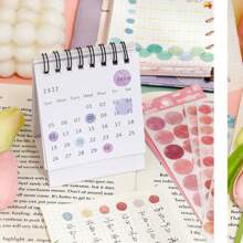 6pcs Polka Dot Pattern Random Sticker - Multicolor - View 5