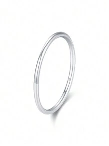 MODIAN 925 Sterling Silver Simple Fashion Stackable Ring Classic Wave Geometric Exquisite Finger Rings For Women Party Jewelry - Silver - View 12