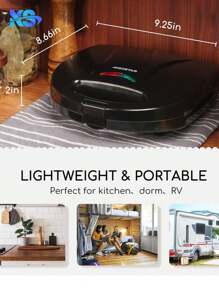 PANINI Electric Sandwich Maker, ORVICA - Black - View 8