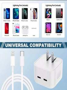 35W USB-C+C Power Adapter USB-C+C TO Lightning Cable - 白色 - 查看 4