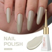 XEIJAYI 1pc Long-Lasting Beige Gel Nail Polish UV/LED Soak Off Gel Nail Polish For Nail Art DIY Salon Home Holiday Gift For Women - 杏色 - 查看 4