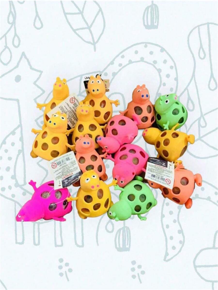 668- Squishy Porco Bolinha Anti Stress Relaxante de Apertar Brinquedo PARA/ Criança e Adulto - Multicolorido - Visão 1