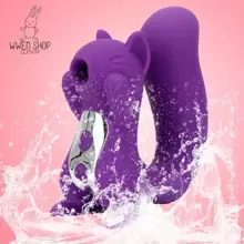 Vibrador estimulador de clítoris en forma de ardilla para mujer, succionador de lengua, pezón, Vagina, masturbador, Juguetes sexuales de succión, Vibradores masturbadores para mujeres, Juguetes sexuales de succión, estimulador de clítoris en forma de ardilla, succionador de lengua, pezón y Vagina