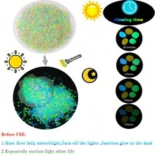 100克/4000個派對diy夜光發光顆粒,適用於多肉花園夜燈沙子裝飾和迷你景觀 - 彩色 - 查看 3