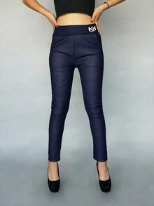 Kit de 12 pantalones para mujer afelpado internamente ajustado y tiro alto - Multicolor - Ver 2