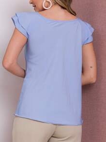Women Blouses - Blue - View 2