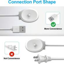 1入白色usb充電器電動牙刷替換充電器,便攜式,適合旅行,更加安全,兼容大多數 Oral B 牙刷充電底座感應充電器,防水等級 Ipx7 - 白色 - 查看 9