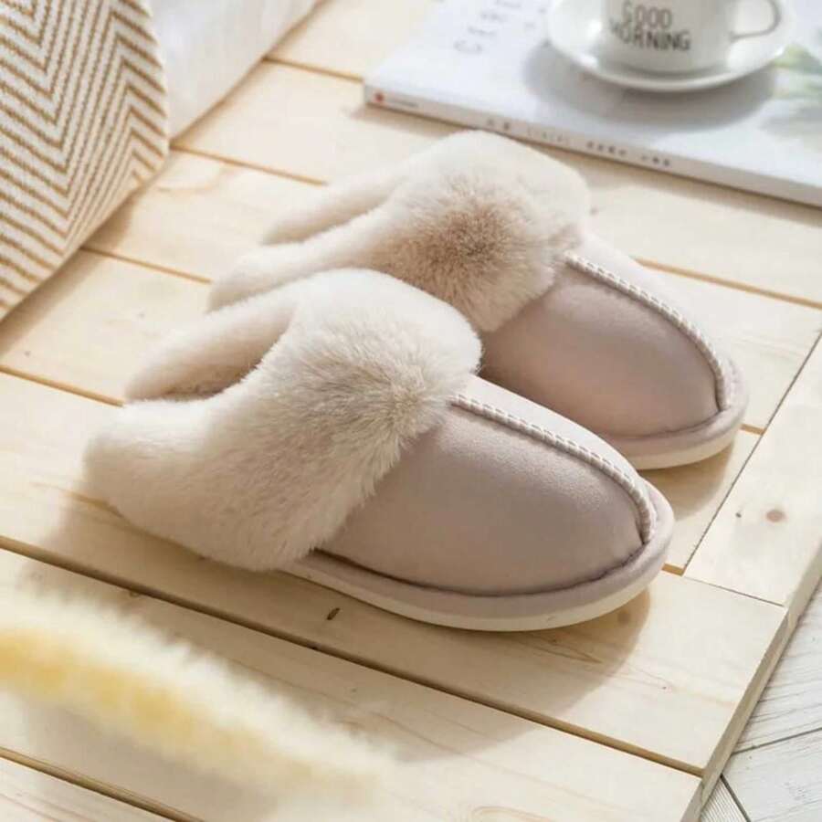 Pantuflas de mujer - Beis - Ver 1