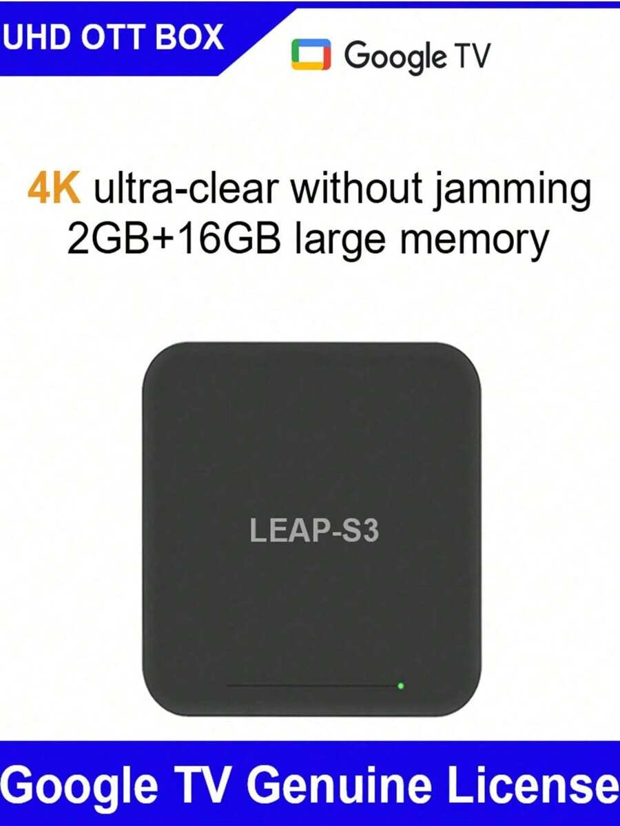 SKYWORTH TV Android TV Hộp , 11.0 , 2GB , 16GB , Android Hộp , Ủng hộ 4K Video , 5G WiFi , USB 3.0 , Ethernet , Thông minh TV Hộp Với đèn nền Và Điều khiển từ xa - màu đen - Xem 1
