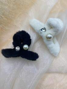 2 件/套時尚髮夾,大 13 公分尺寸,小號 8.5 公分尺寸,簡約日常使用風格 - 彩色 - 查看 4