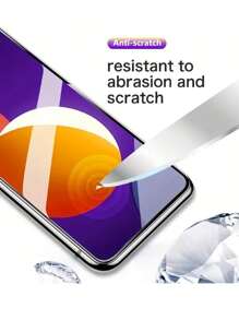 1入組全屏透明鋼化膜屏幕保護膜,與三星兼容手機 - 無色 - 查看 3