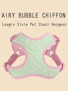 1 件/套 公主泡泡網寵物胸背帶 - 粉色 - 查看 3